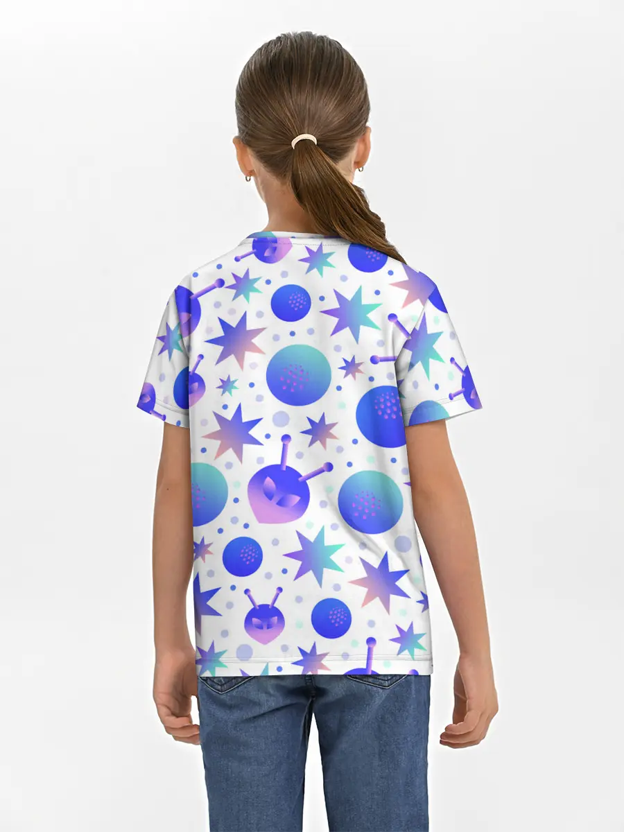 Детская базовая футболка / Яркая галактика