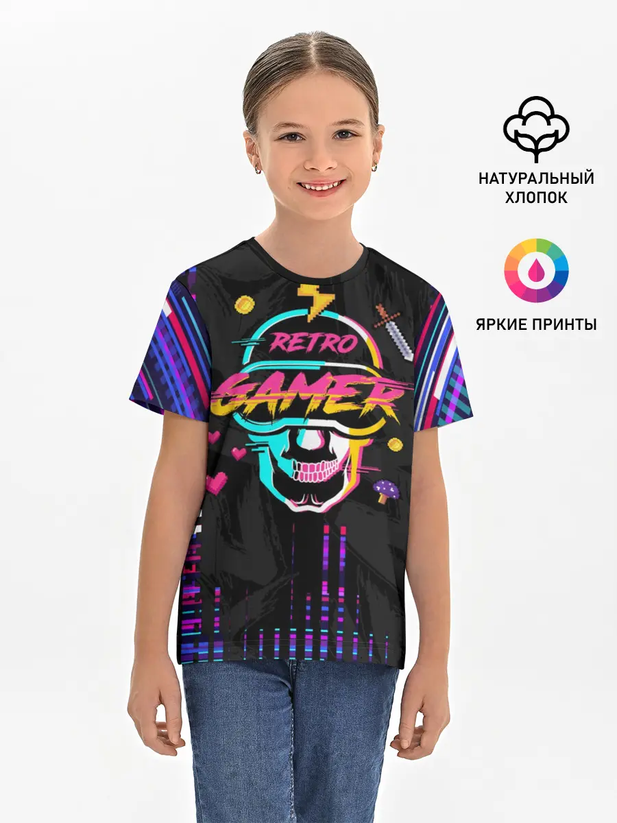 Детская базовая футболка / RETROGAMER3D47