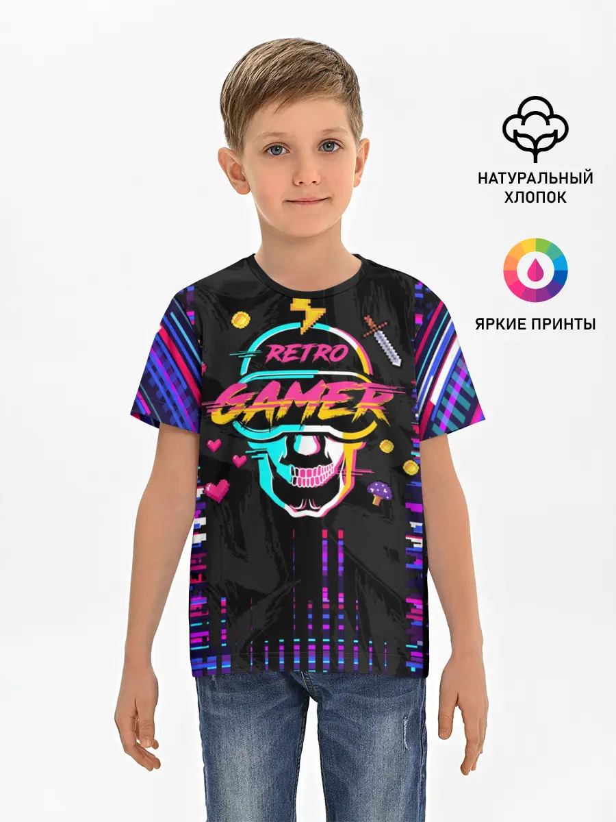 Детская базовая футболка / RETROGAMER3D47