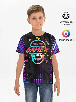 Детская базовая футболка / RETROGAMER3D47