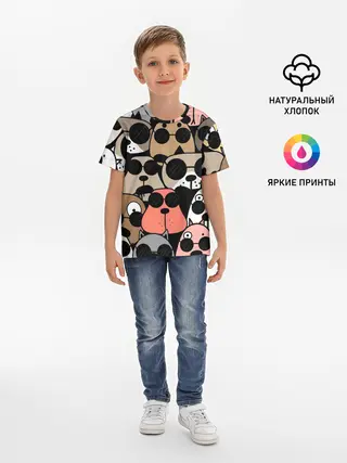 Детская базовая футболка / Серьезные псы