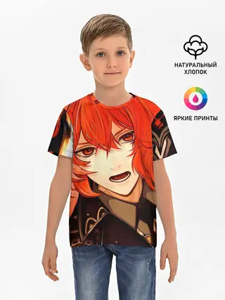 Детская базовая футболка / GENSHIN IMPACT DILUC