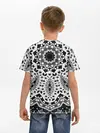 Детская базовая футболка / Черно-белый орнамент