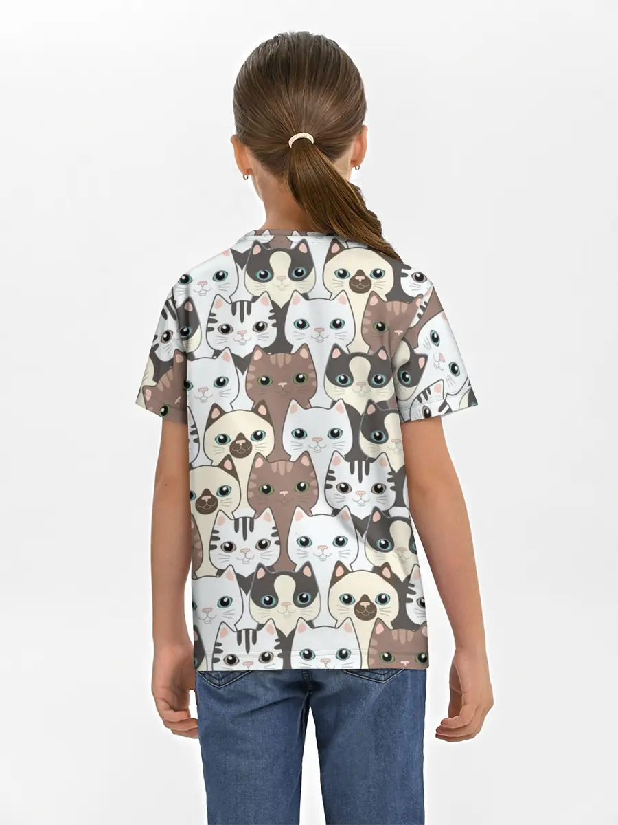 Детская базовая футболка / Котики