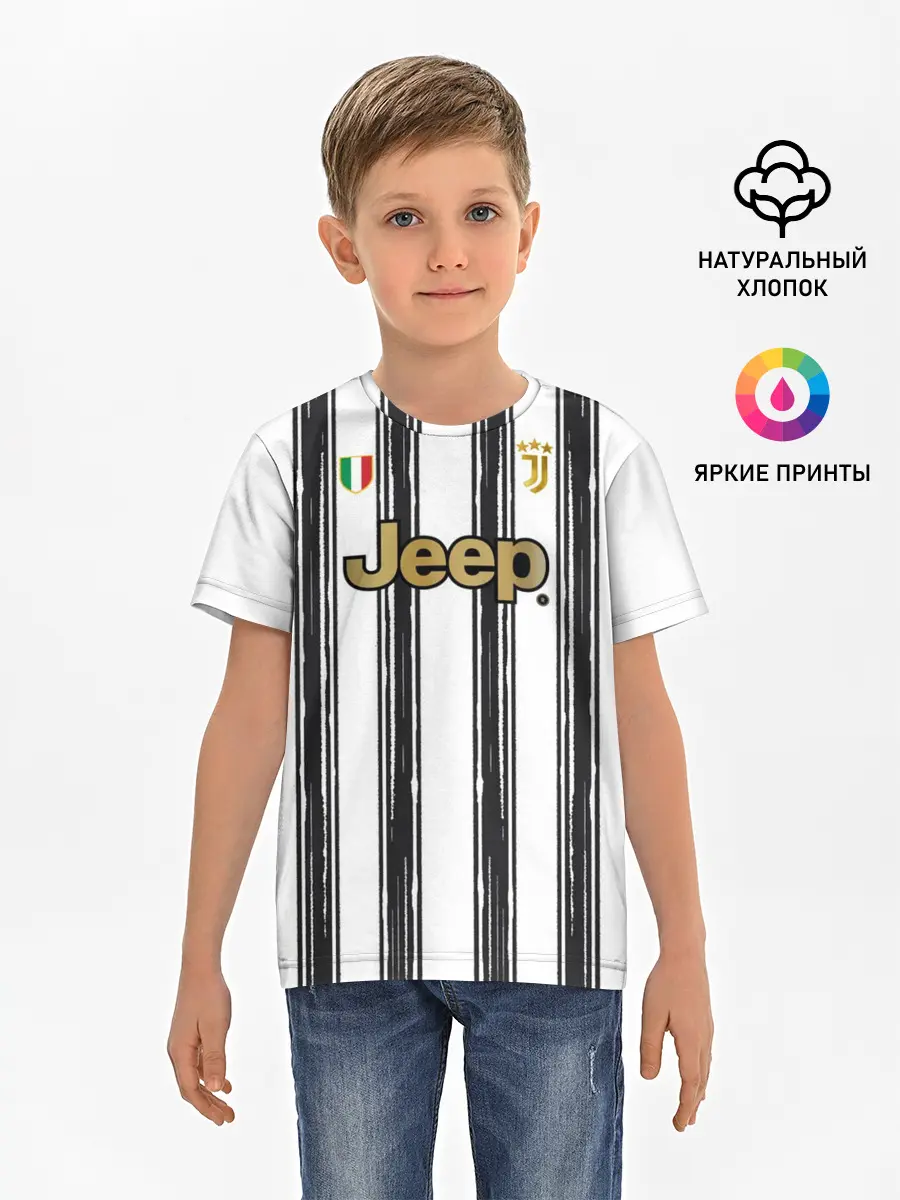 Детская базовая футболка / Форма Ювентуса 2020 2021 дом