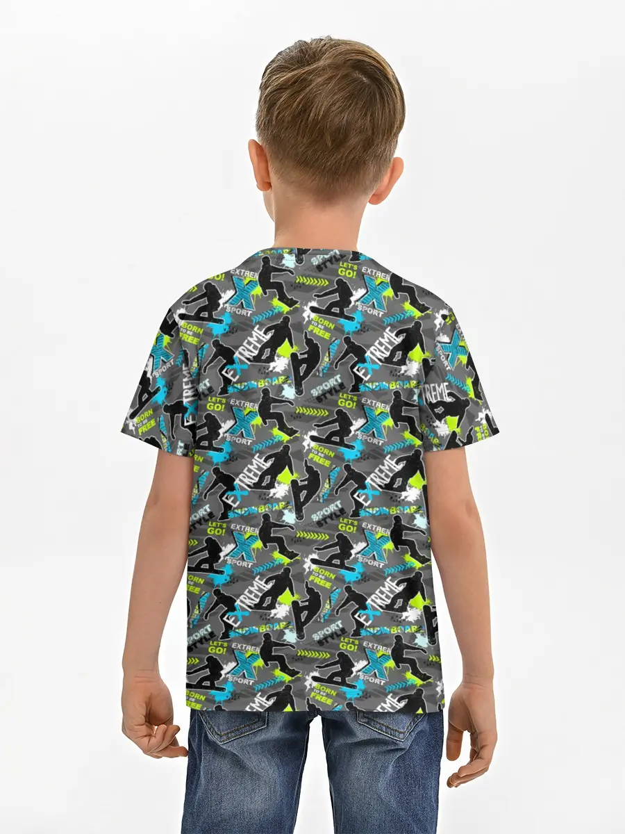 Детская базовая футболка / Сноуборд