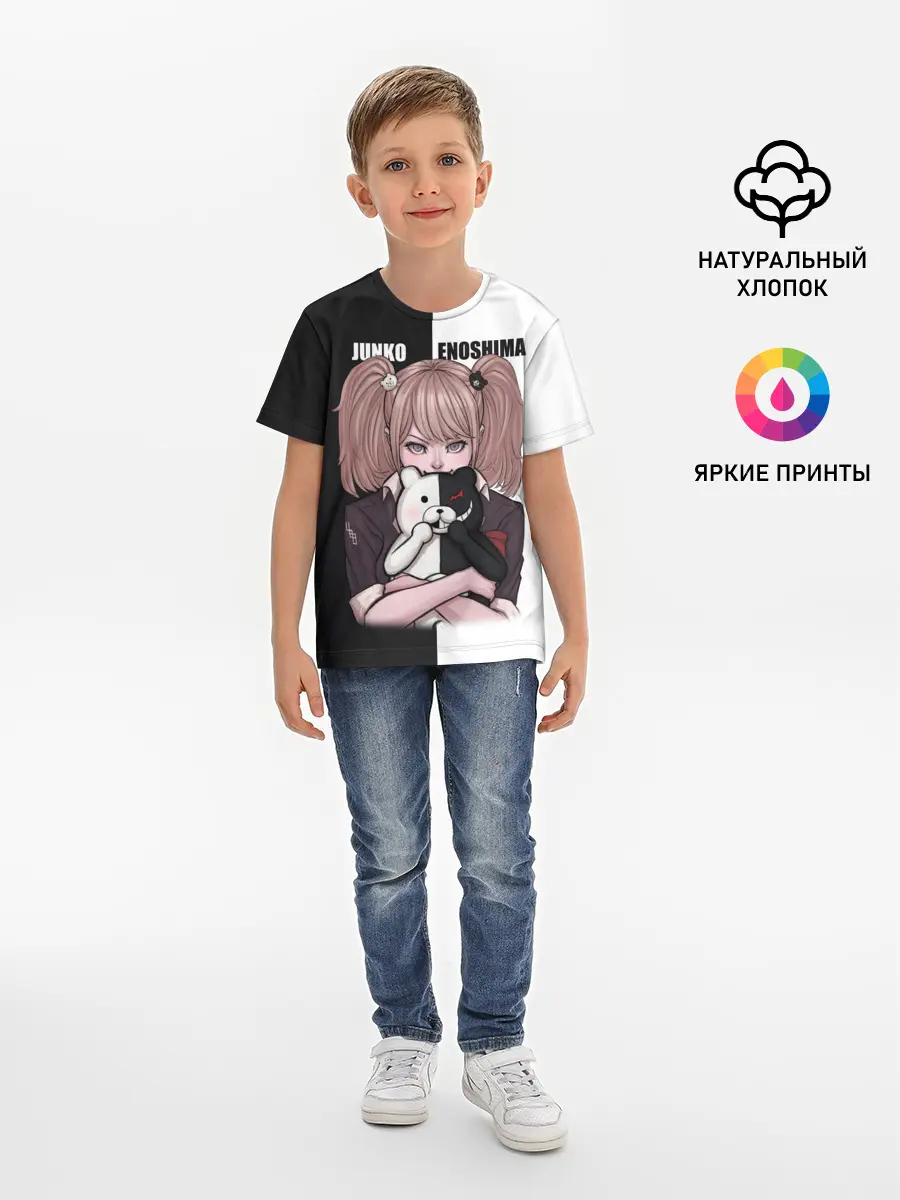 Детская базовая футболка / MONOKUMA / JUNKO