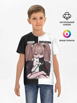 Детская базовая футболка / MONOKUMA / JUNKO