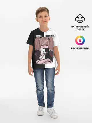 Детская базовая футболка / MONOKUMA / JUNKO