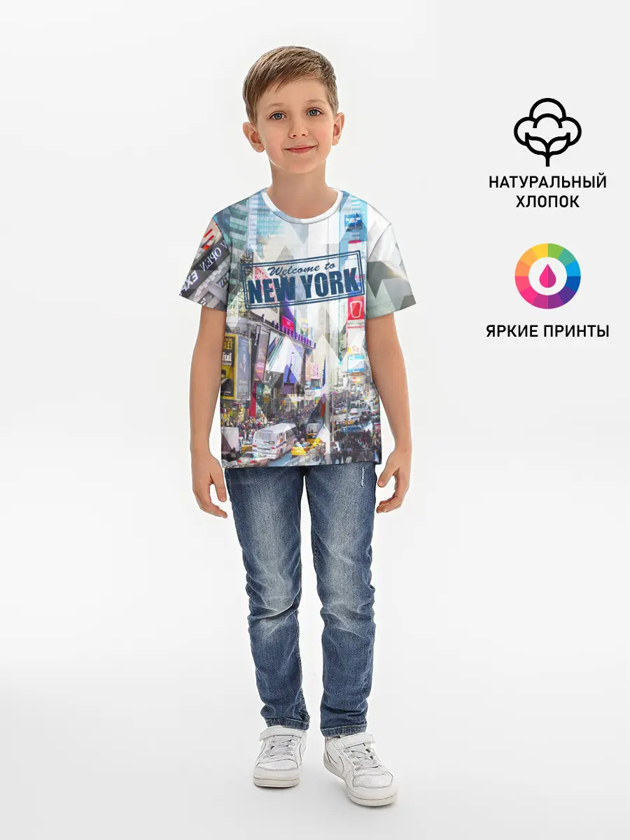 Детская базовая футболка / New York