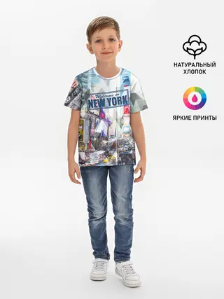 Детская базовая футболка / New York