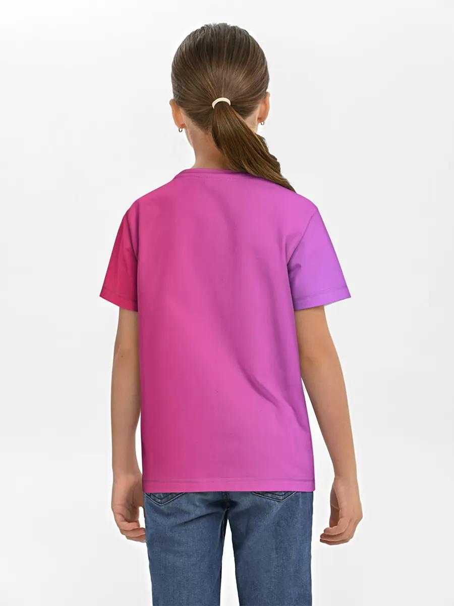 Детская базовая футболка / Красивый градиент