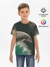 Детская базовая футболка / Дельфин в облаках