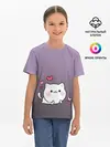 Детская базовая футболка / влюбленный котенок