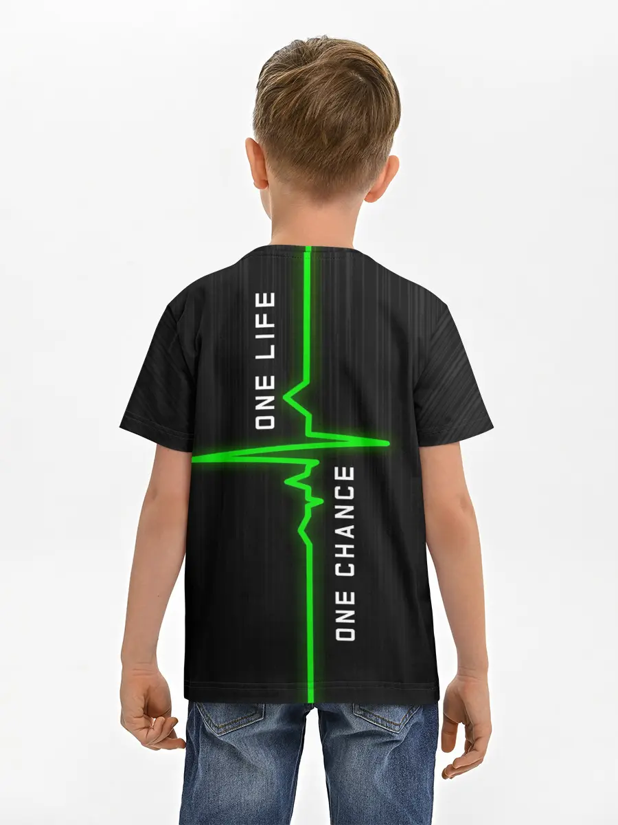 Детская базовая футболка / ОДНА ЖИЗНЬ - ОДИН ШАНС