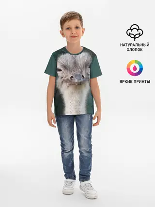 Детская базовая футболка / Подозрительный страус