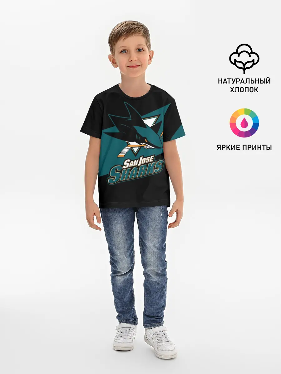 Детская базовая футболка / Сан-Хосе Шаркс
