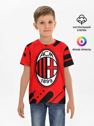 Детская базовая футболка / AC MILAN / МИЛАН