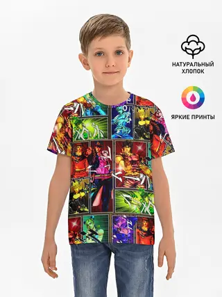 Детская базовая футболка / Джоджо пендлетон хамон паттерн