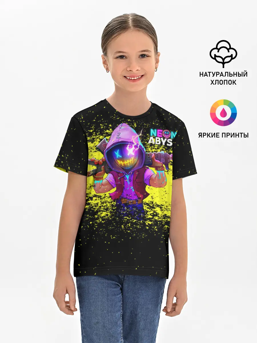 Детская базовая футболка / Neon Abyss