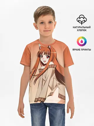 Детская базовая футболка / Милая аниме девочка-оборотень