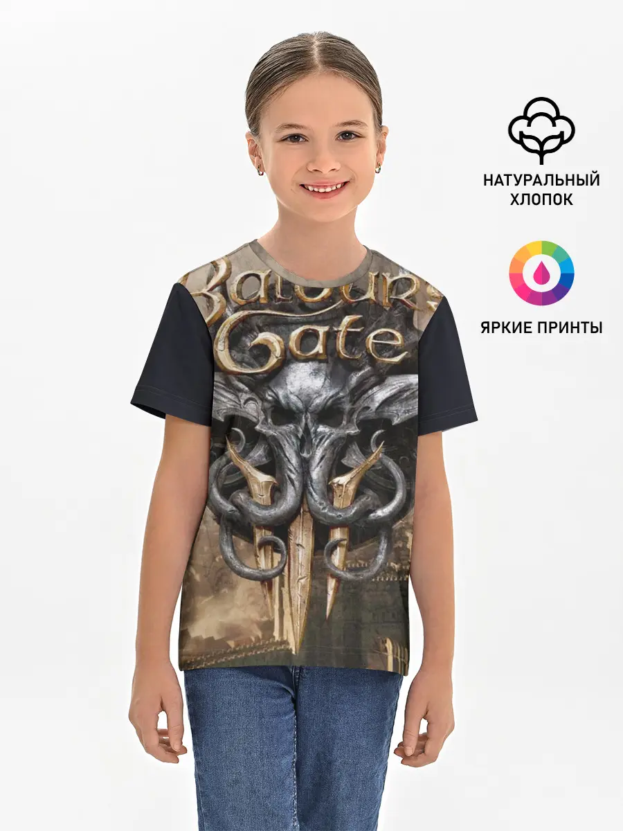 Детская базовая футболка / baldurs gate 3