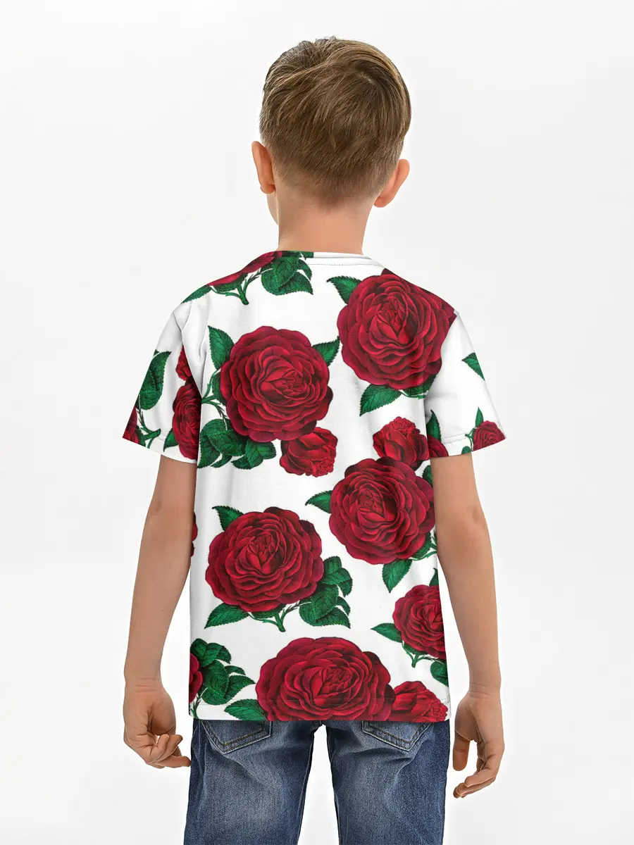 Детская базовая футболка / Винтажные розы
