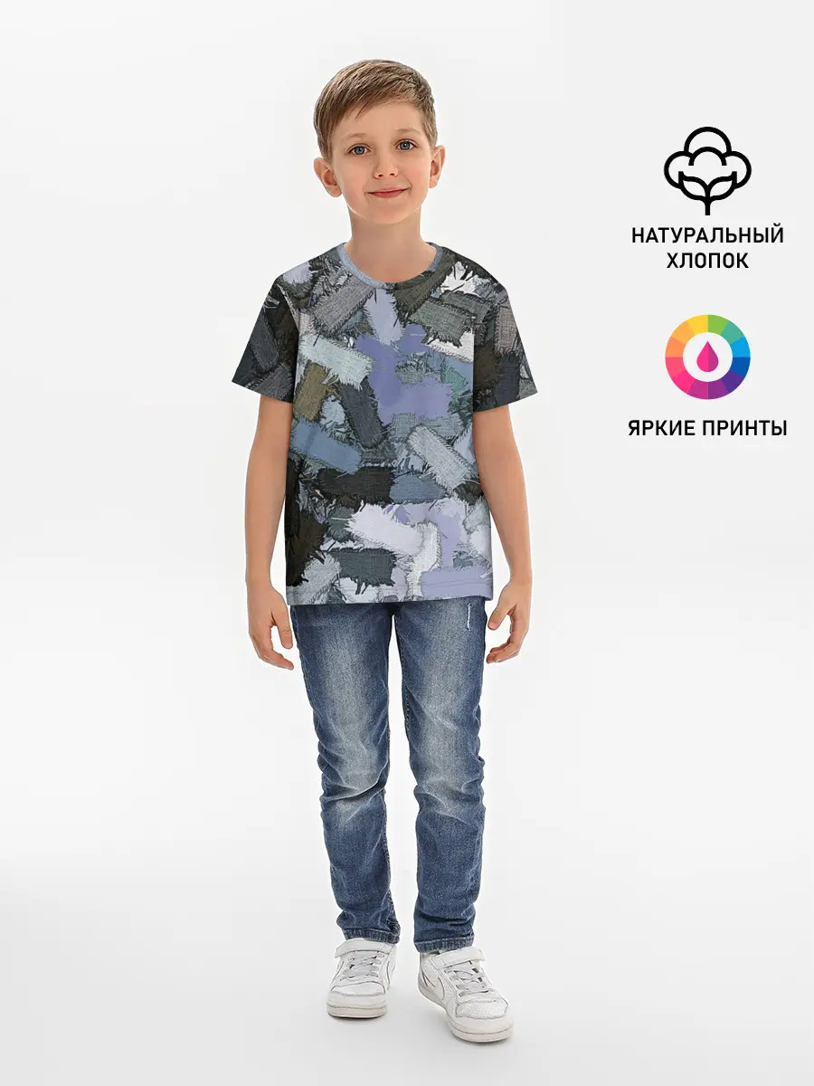 Детская базовая футболка / Patchwork