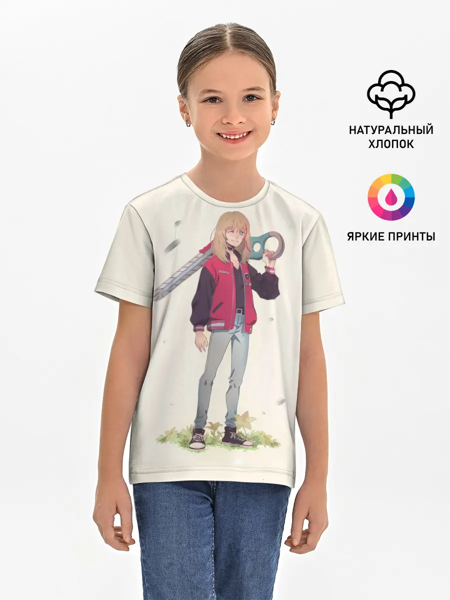 Детская базовая футболка / Кавай