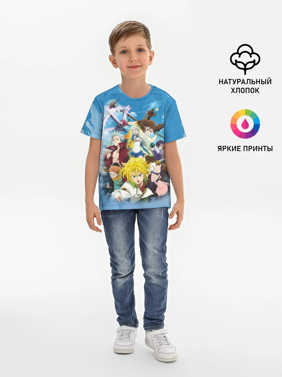 Детская базовая футболка / Аниме. Семь Смертных грехов