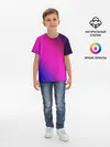 Детская базовая футболка / Фиолетово-малиновый градиент