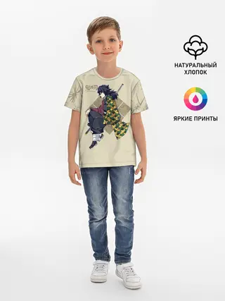 Детская базовая футболка / Гию Томиока Kimetsu no Yaiba