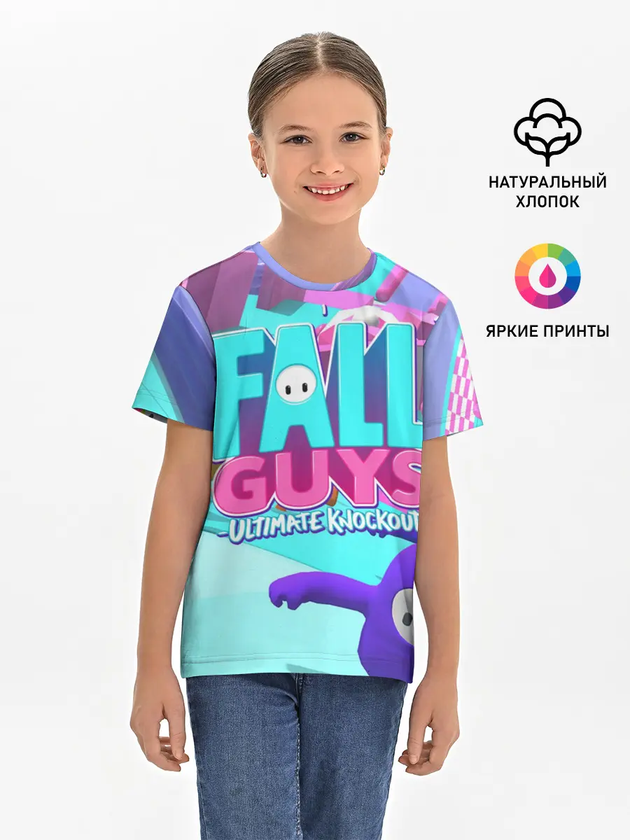 Детская базовая футболка / Fall Guys