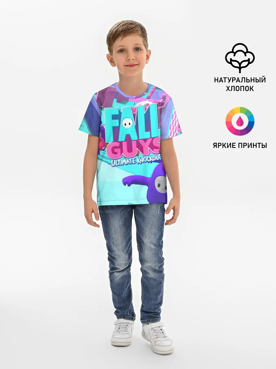 Детская базовая футболка / Fall Guys