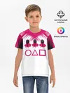Детская базовая футболка / Игра в кальмара | геометрические фигуры,