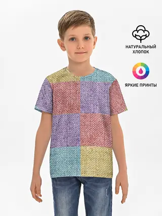 Детская базовая футболка / Patchwork