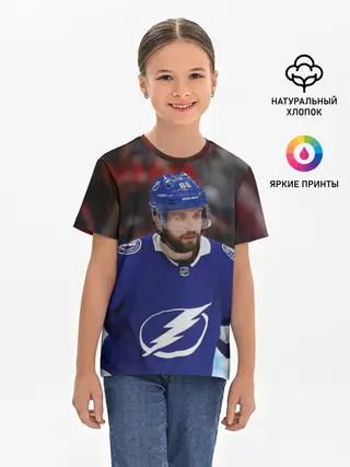 Детская базовая футболка / Никита Кучеров, НХЛ