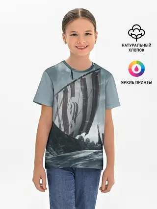 Детская базовая футболка / Викинги