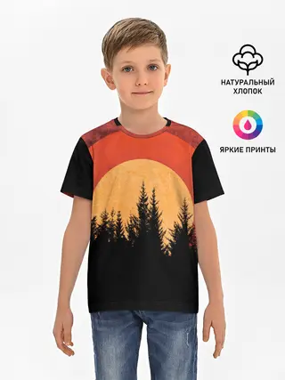 Детская базовая футболка / ЛЕСНИК 3D