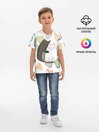 Детская базовая футболка / Сладкая парочка