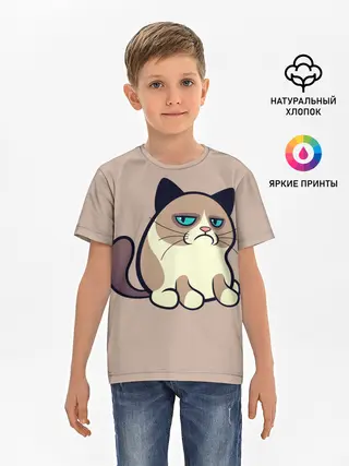 Детская базовая футболка / Великий Grumpy Cat
