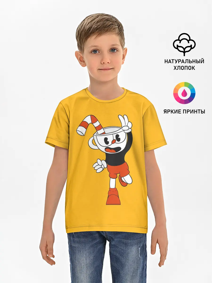 Детская базовая футболка / CUPHEAD