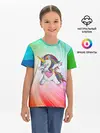 Детская базовая футболка / Танцующий единорог | Unicorn DAB