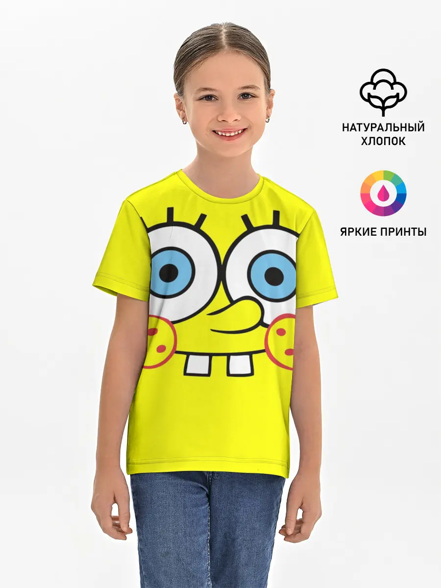Детская базовая футболка / Губка БОБ