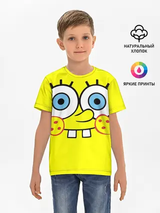 Детская базовая футболка / Губка БОБ