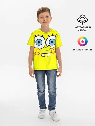 Детская базовая футболка / Губка БОБ