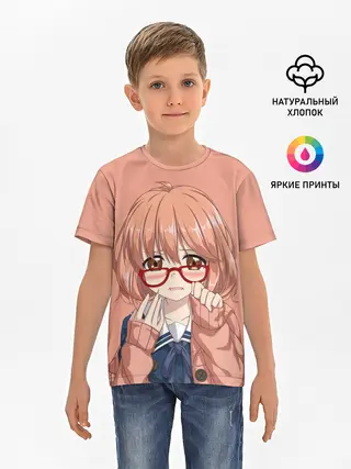 Детская базовая футболка / Мирай Курияма тян