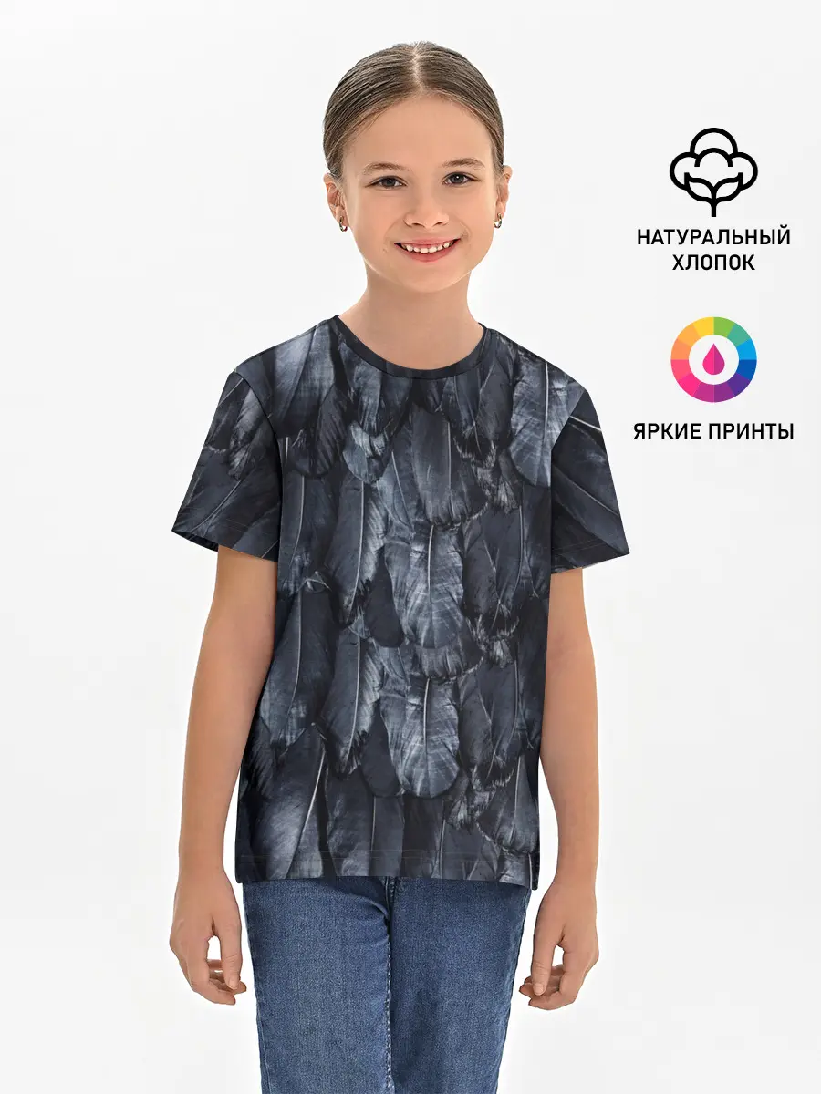 Детская базовая футболка / Черный Ворон