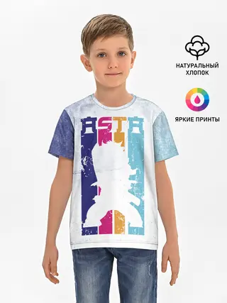 Детская базовая футболка / Стена Аста Чёрный клевер