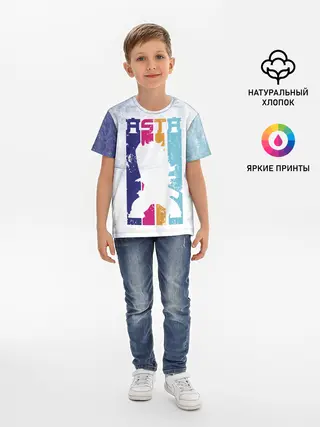 Детская базовая футболка / Стена Аста Чёрный клевер